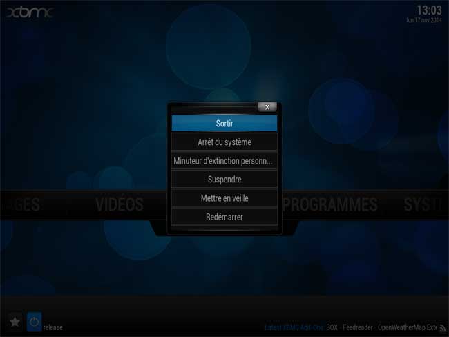 XBMC - Sortir