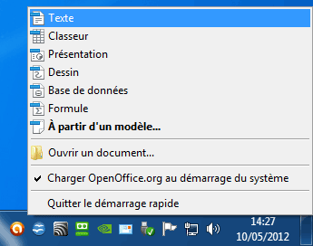 OpenOffice : Démarrage rapide