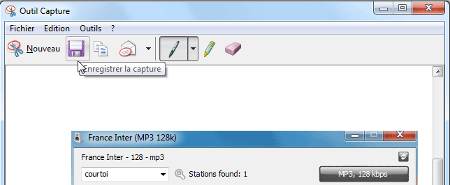 Outil Capture - Save