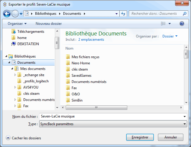 SyncBack dans la Base de Registre