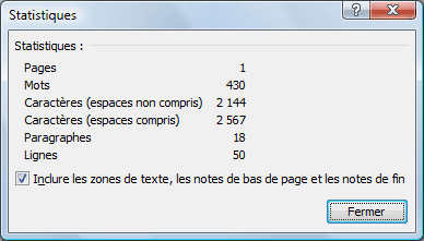 Taille d'un texte dans Word 2007