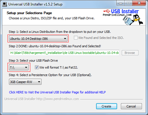 Clé USB bootable sous Linux Ubuntu