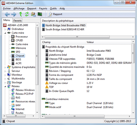 AIDA64 : Carte mère