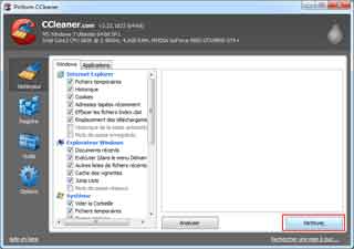 Ccleaner : Nettoyer