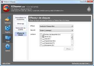 Ccleaner : Outils