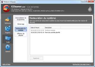 Ccleaner : Outils