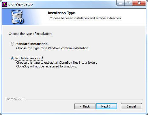 CloneSpy : installation