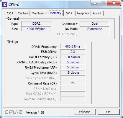 CPU-Z : Memory