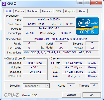 CPU-Z : Intel Core i5