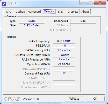 CPU-Z : Memory