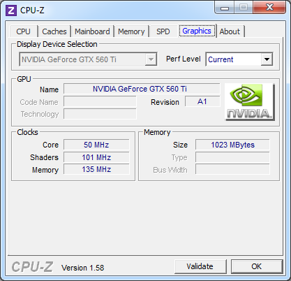 CPU-Z : Graphics