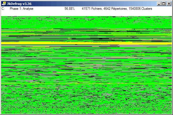 JKDefrag en mode graphique