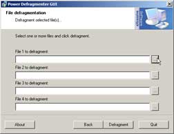 Utilisation de Power Defragmenter 2