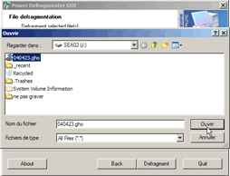 Utilisation de Power Defragmenter 3