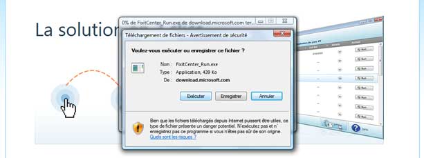Installation - Centre de solution Microsoft Fix it