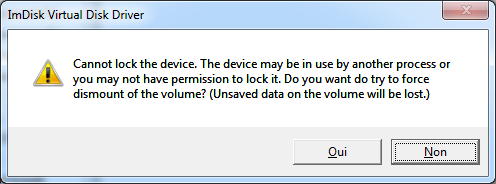 ImDisk : démonter