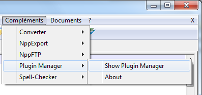 Notepad++ : installation d'un plugin
