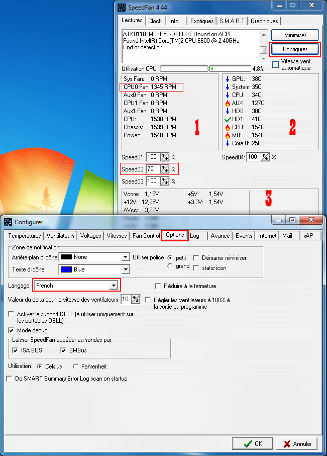 SpeedFan : configuration