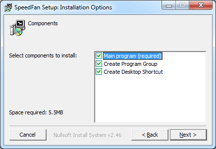 SpeedFan : installation