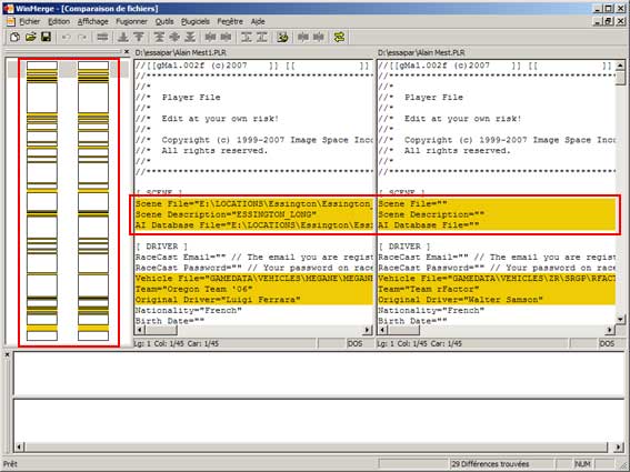 WinMerge : ouvrir un fichier