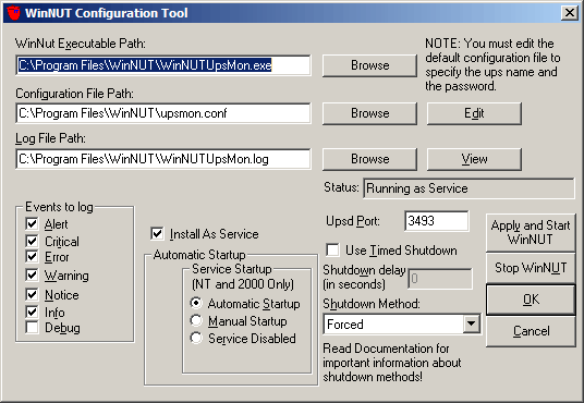 WinNUT Configuration Tool