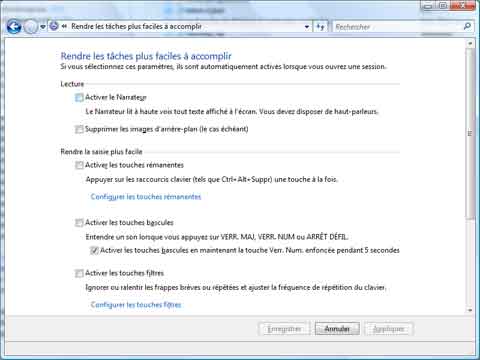 Désactiver le narrateur (Windows Vista)