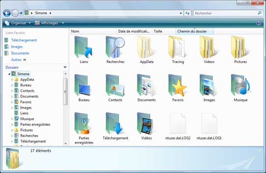 Dossier Utilisateur sous Windows Vista