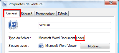 Vista : Visualiser l'extension d'un fichier