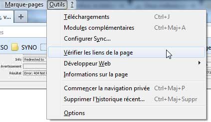 LinkChecker sous Firefox