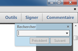 Recherche sous Adobe Reader