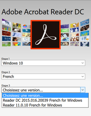 Adobe Reader sous Windows 7, 8 et 10