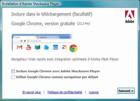 Adobe Flash Player et Chrome