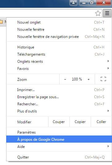 Chrome : A propos