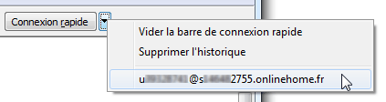 FileZilla : Connexion rapide