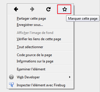Firefox : marque-pages