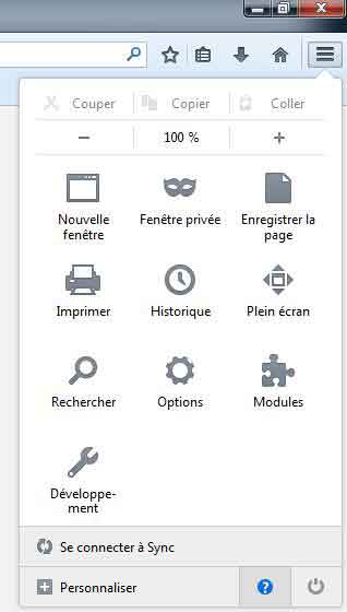 Historique sous Firefox