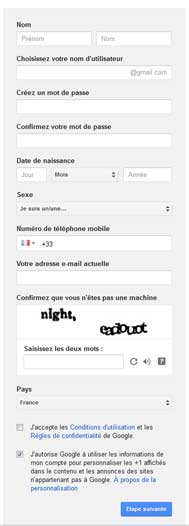 Gmail Inscription