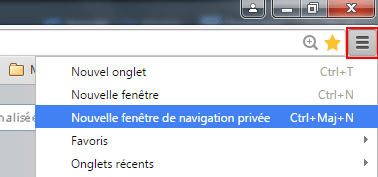 Navigation privée - Chrome