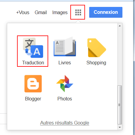 Google : Traduction