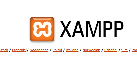 XAMPP : première page