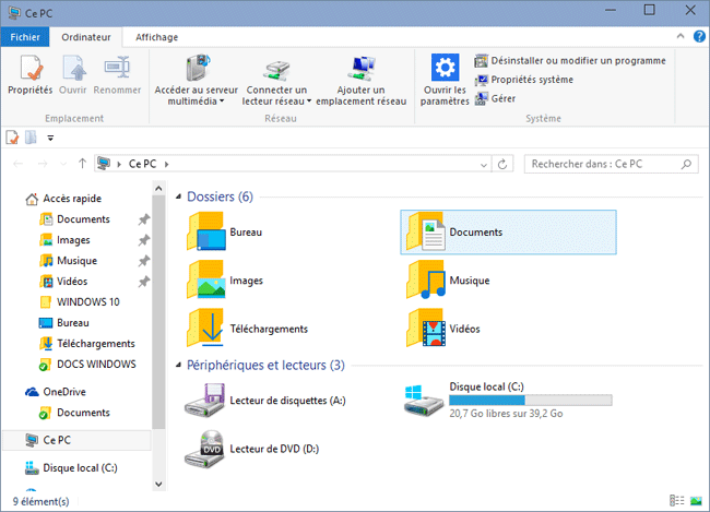 Windows 10 : Ce PC