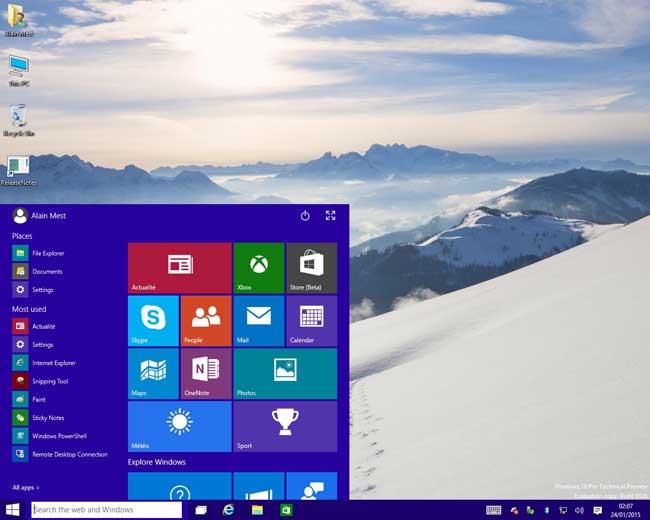 Windows 10 - Le Bureau