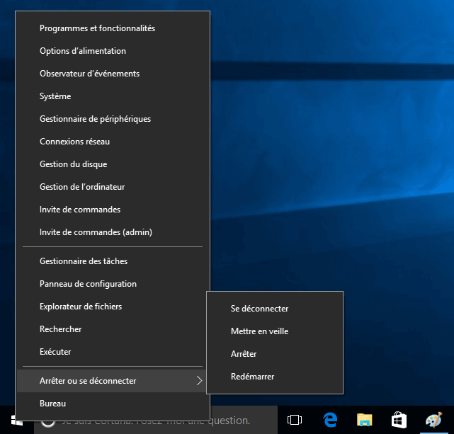 Windows 10 - 1511 - Menu Démarrer
