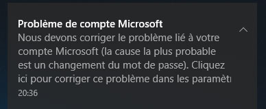 Windows 10 : Problème de compte Microsoft