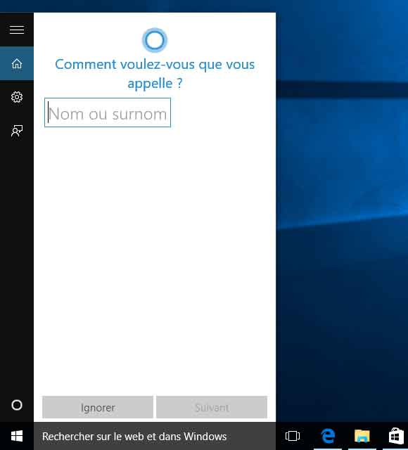 Windows 10 - Recherche - Cortana