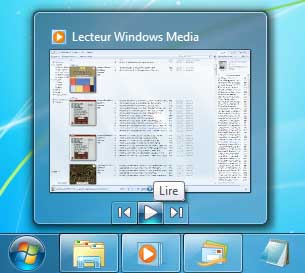 Windows 7 : Barre des tâches et Lecteur Windows Media