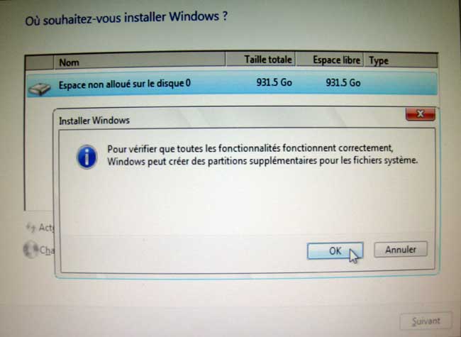 Installation Windows 1