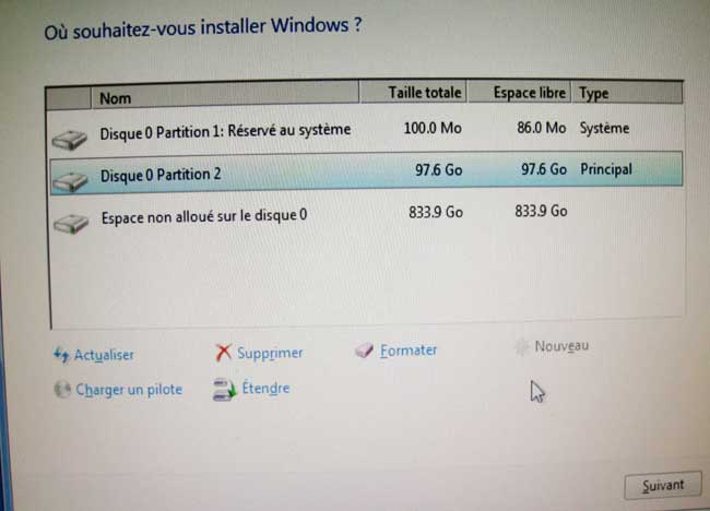 Installation Windows 1