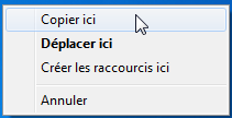 Windows 7 : Copier ici