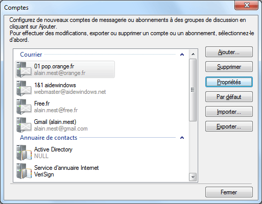 Windows Live Mail : Configurer une adresse mail - Aidewindows.net